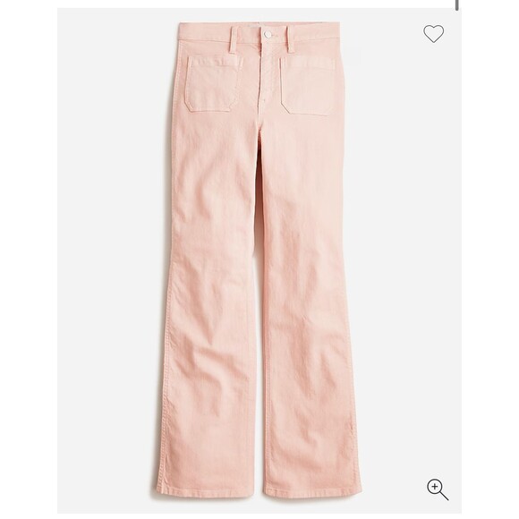 J.Crew High-Rise Wide-Leg Utility Pants - Size 28 Pink - Picture 1 of 9